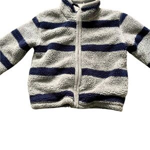 Mini Boden Gray and Blue Fleece Jacket size 2-3 yrs